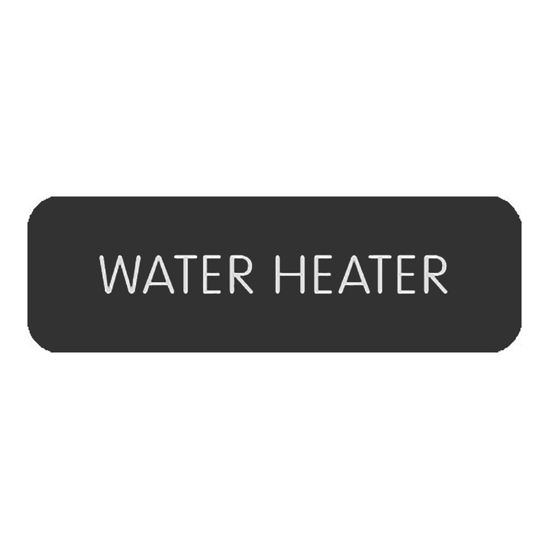 Blue SeaLarge Format Label - "Water Heater" [8063-0438]