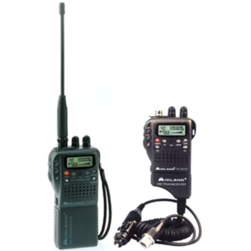 Midland 75-822 40 Channel Handheld CB w/Mobile Converter Kit