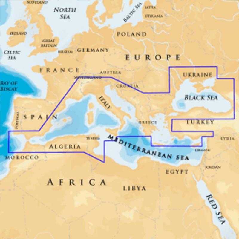 Navionics 43XG - Mediterranean Sea & Black Sea - CF Card