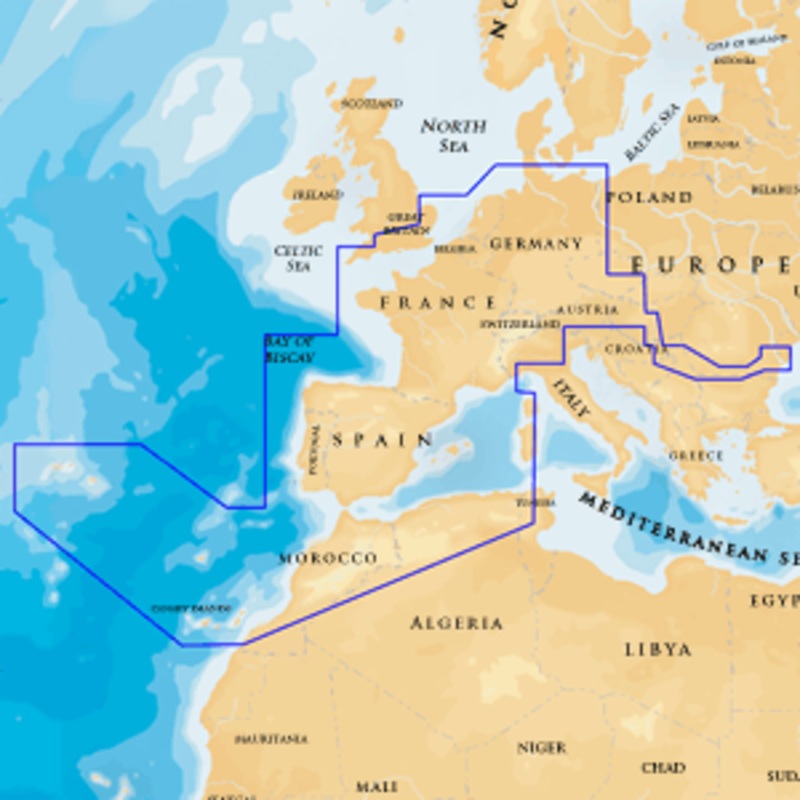 Navionics XL9 46XG - France, Iberia, Netherland, EU Inland Waters - CF Card