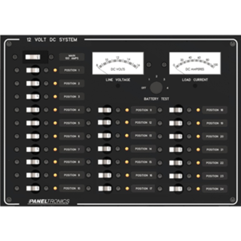 Paneltronics Premier DC 24 Position Main & Meters