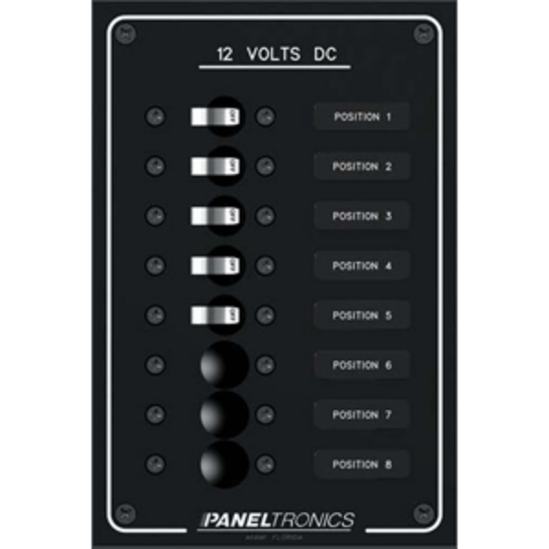 Paneltronics Standard DC 8 Position Breaker Panel w/LED