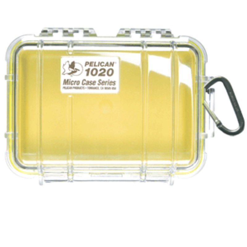 Pelican 1020 Micro Case w/Clear Lid - Yellow