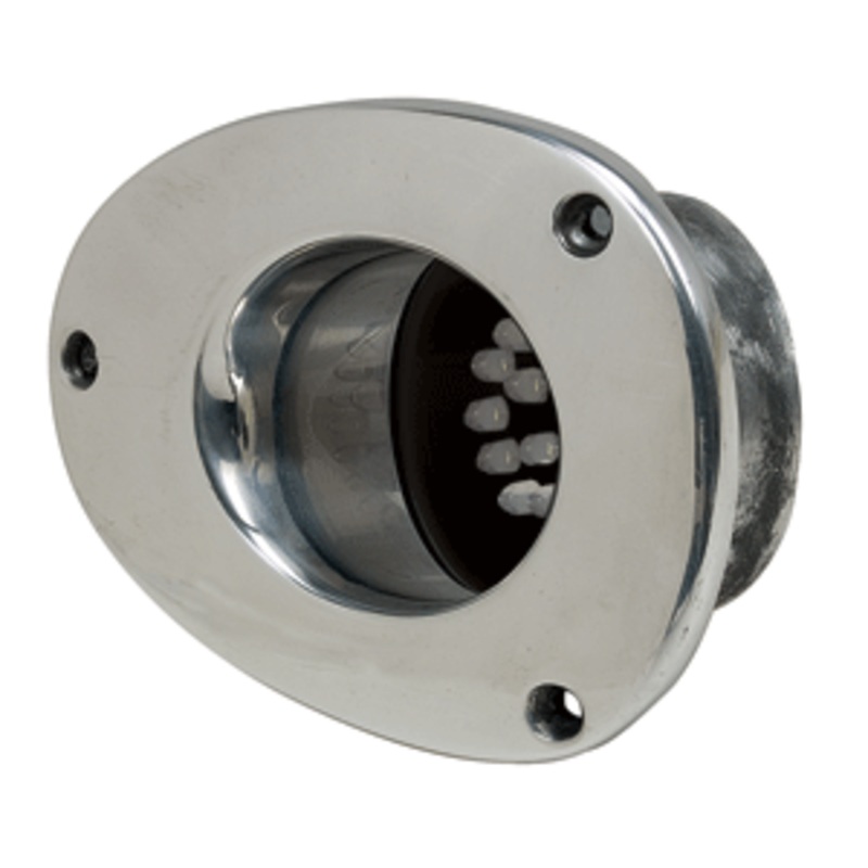 Perko LED Angled Docking Light - Chrome Plated Bronze