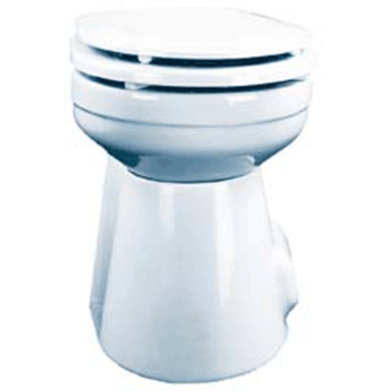 Raritan Crown Head II - White - Marine Size Bowl - 90 Discharge - Remote Intake Pump - 12V