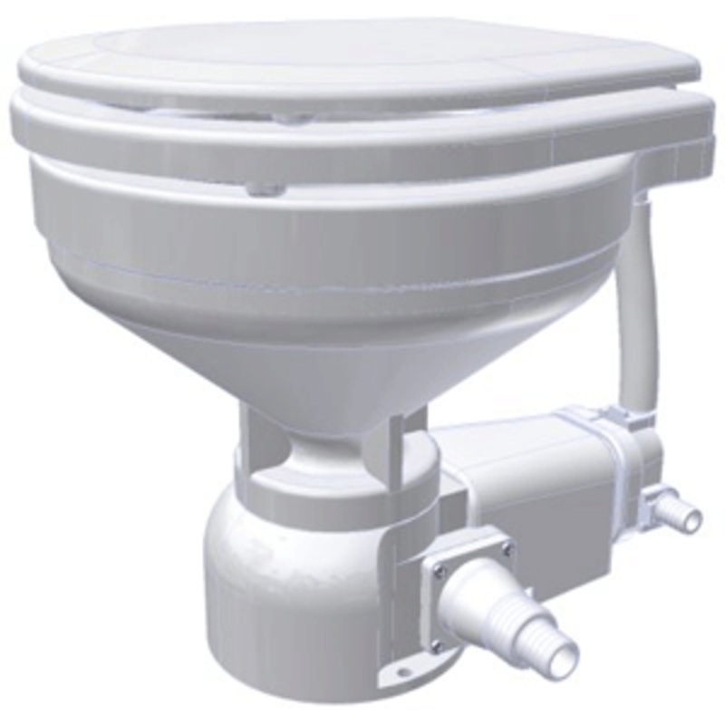 Raritan Sea Era Marine Size Electric Toilet - Remote Seawater - Straight & 90 Discharge - 12V