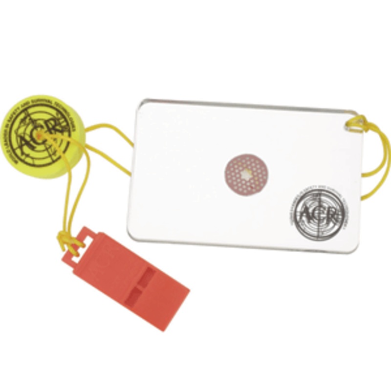 ACR HotShot Sighted Signaling Mirror w/Float & Whistle