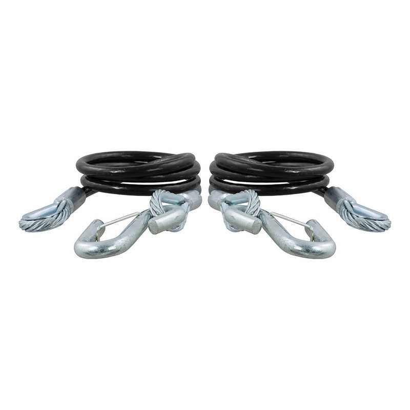 CURT 44-1/2" Safety Cables w/2 Snap Hooks - 5,000 lbs. - Vinyl Coated - 2 Pack [80151]