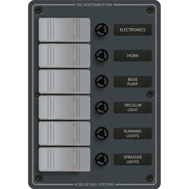 Blue Sea 8053 Slate Grey - 6 Position - Vertical [8053]