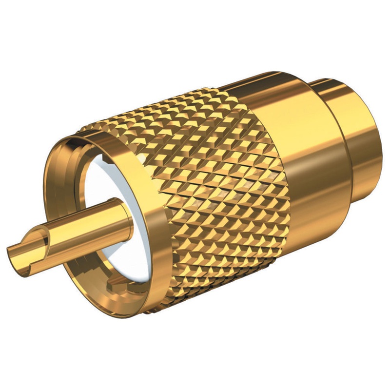 Shakespeare PL-259-8X-G Solder-Type Connector w/UG176 Adapter & DooDad Cable Strain Relief f/RG-8X Coax [PL-259-8X-G]
